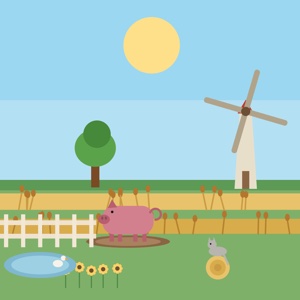 Maple Acres — a farm paint-by-sticker puzzle from Pentire's built-in library