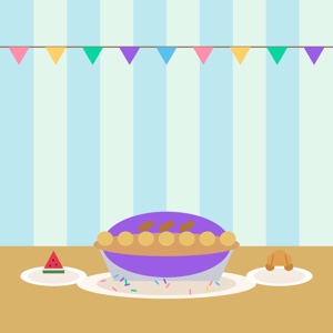 Vanilla Platter — a food paint-by-sticker puzzle from Pentire's built-in library