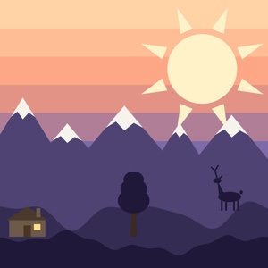 Misty Heights — a landscape paint-by-sticker puzzle from Pentire's built-in library