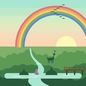 Hazy Vista — a landscape paint-by-sticker puzzle from Pentire's built-in library