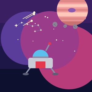 Orbital Voyage — a space paint-by-sticker puzzle from Pentire's built-in library